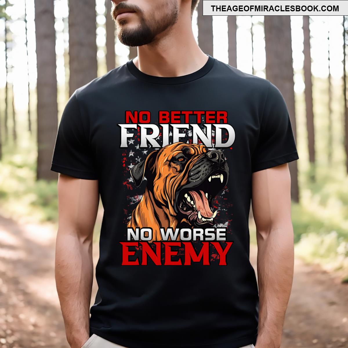 No Better Friend Mastiff T-shirt