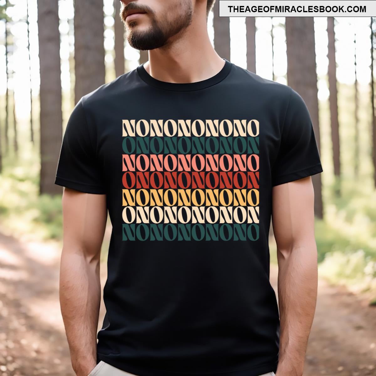 No Or On Funny Typography T-shirt
