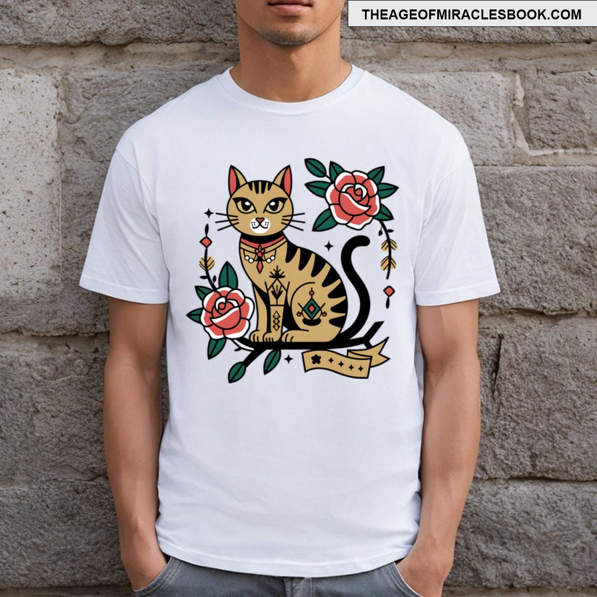 Tattoo Art Cat T-shirt