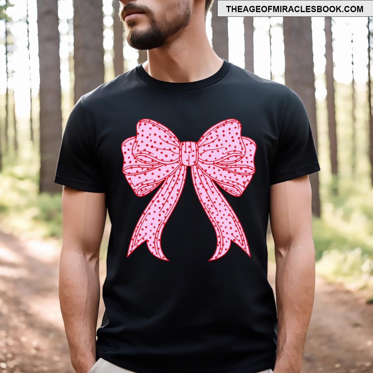 Coquette Red Polka Dot Bow T-shirt