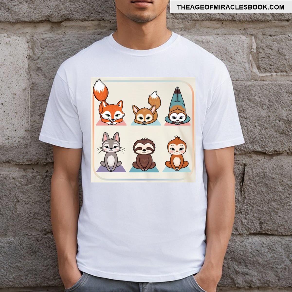Cute Animals Doing Yoga T-shirt