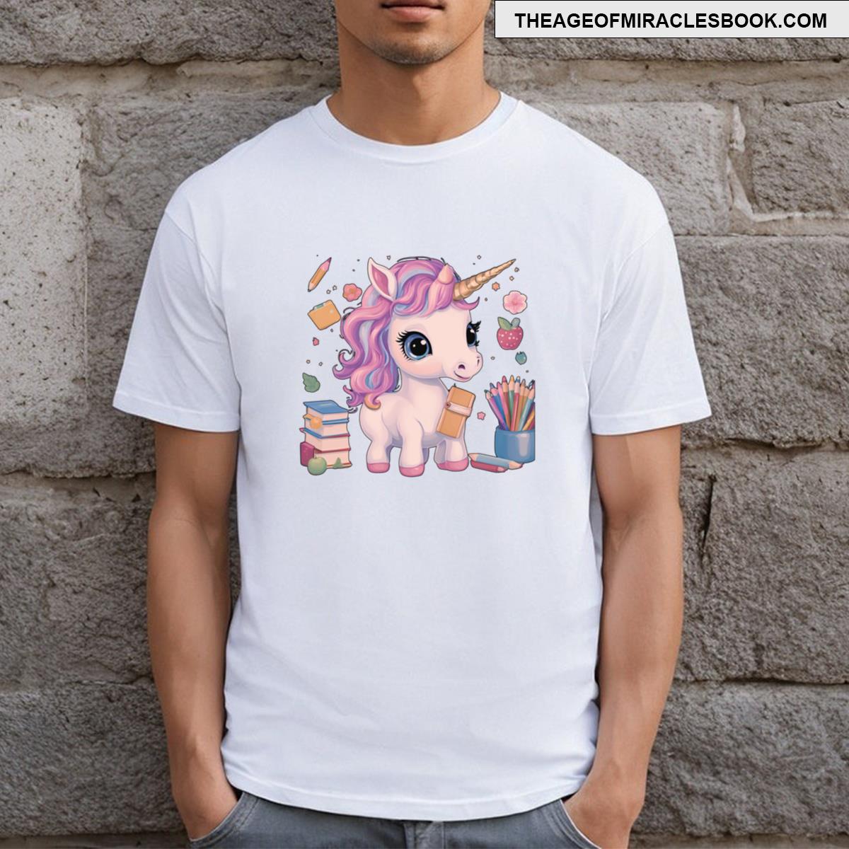 Cute Unicorn Is Going To School T-shirt