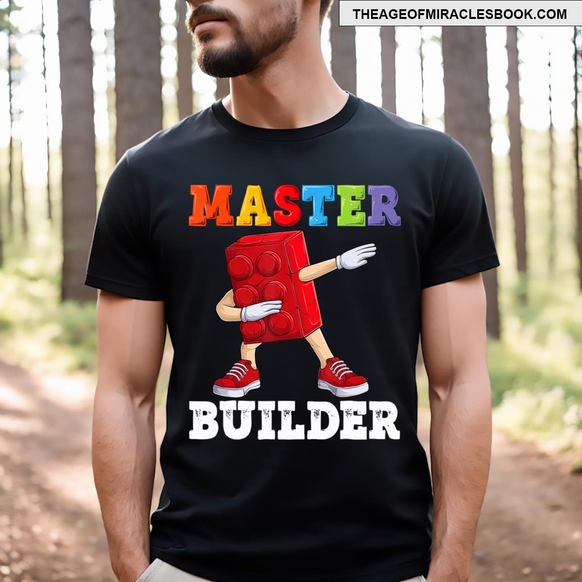 Dabbing Kids Master Builder Funny Building Blocks Bricks T-shirt