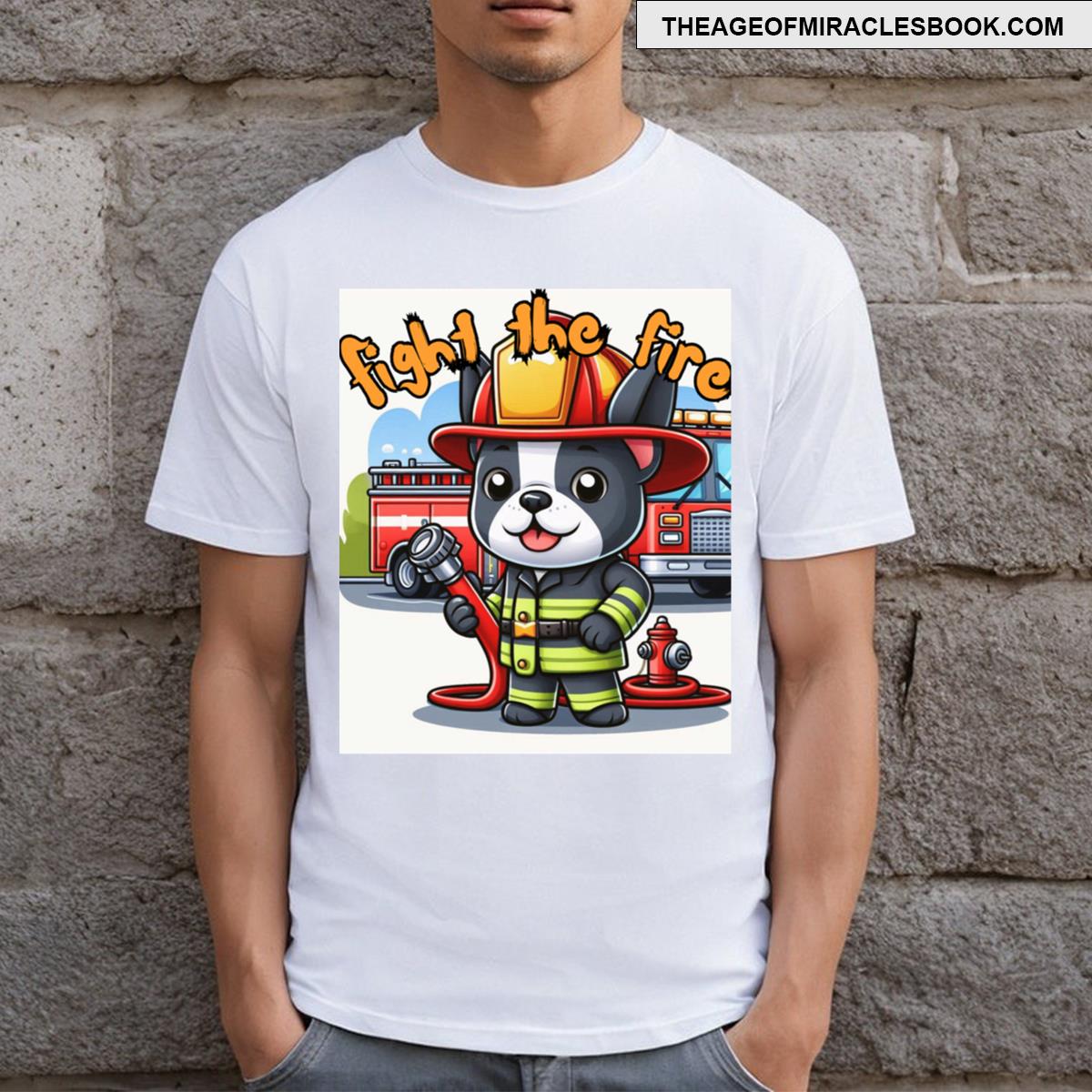 Frenchie Firefighter T-shirt