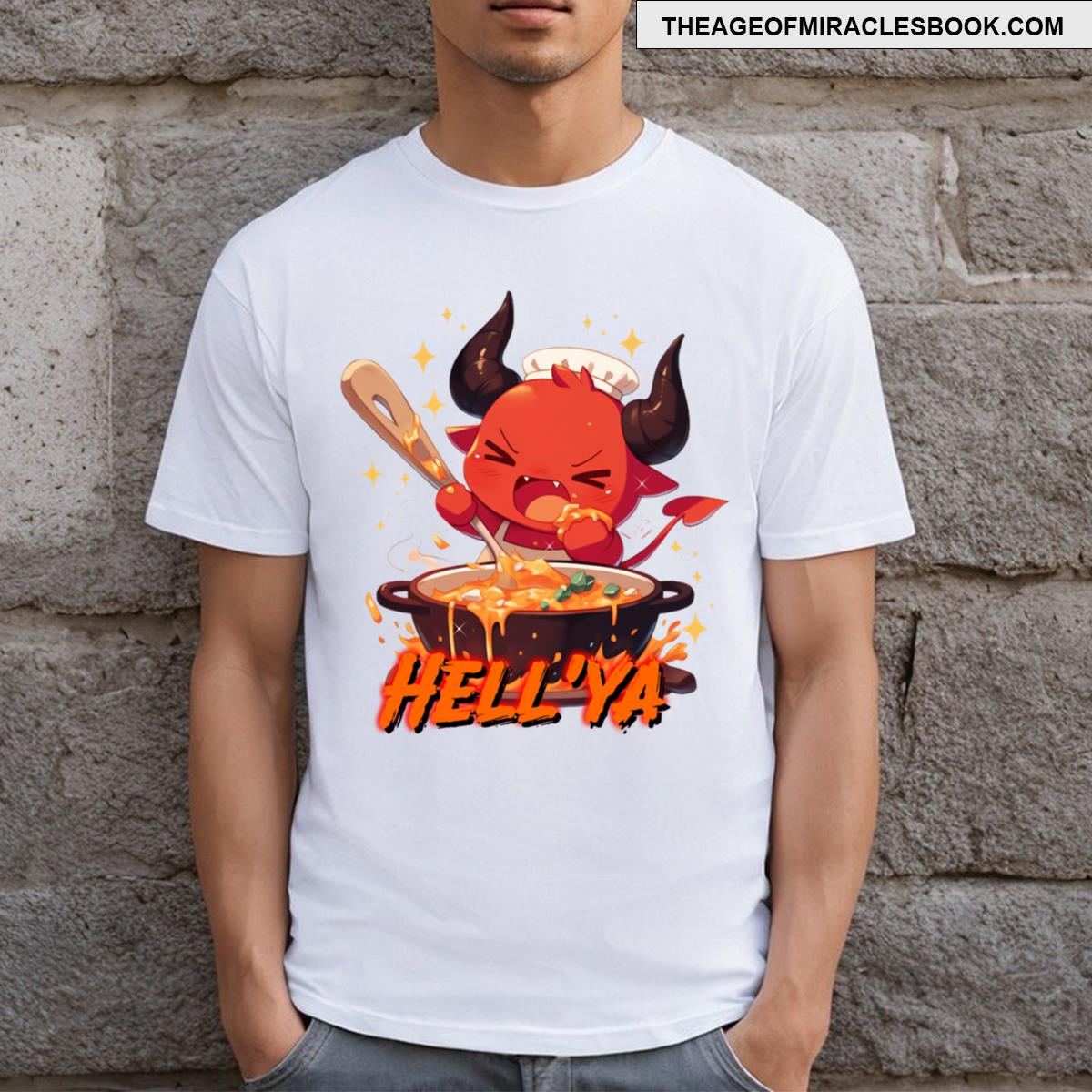 Kawaii Devil Chef Hellya Cooking Fun T-shirt