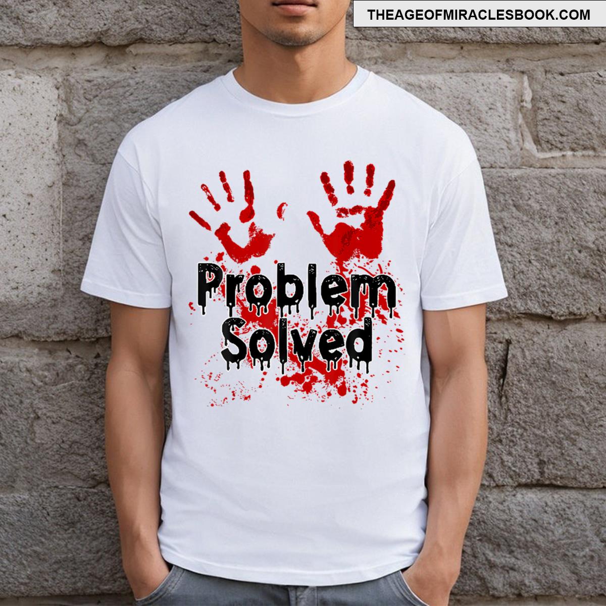 Retro Problem Solved Funny Halloween Sarcastic T-shirt