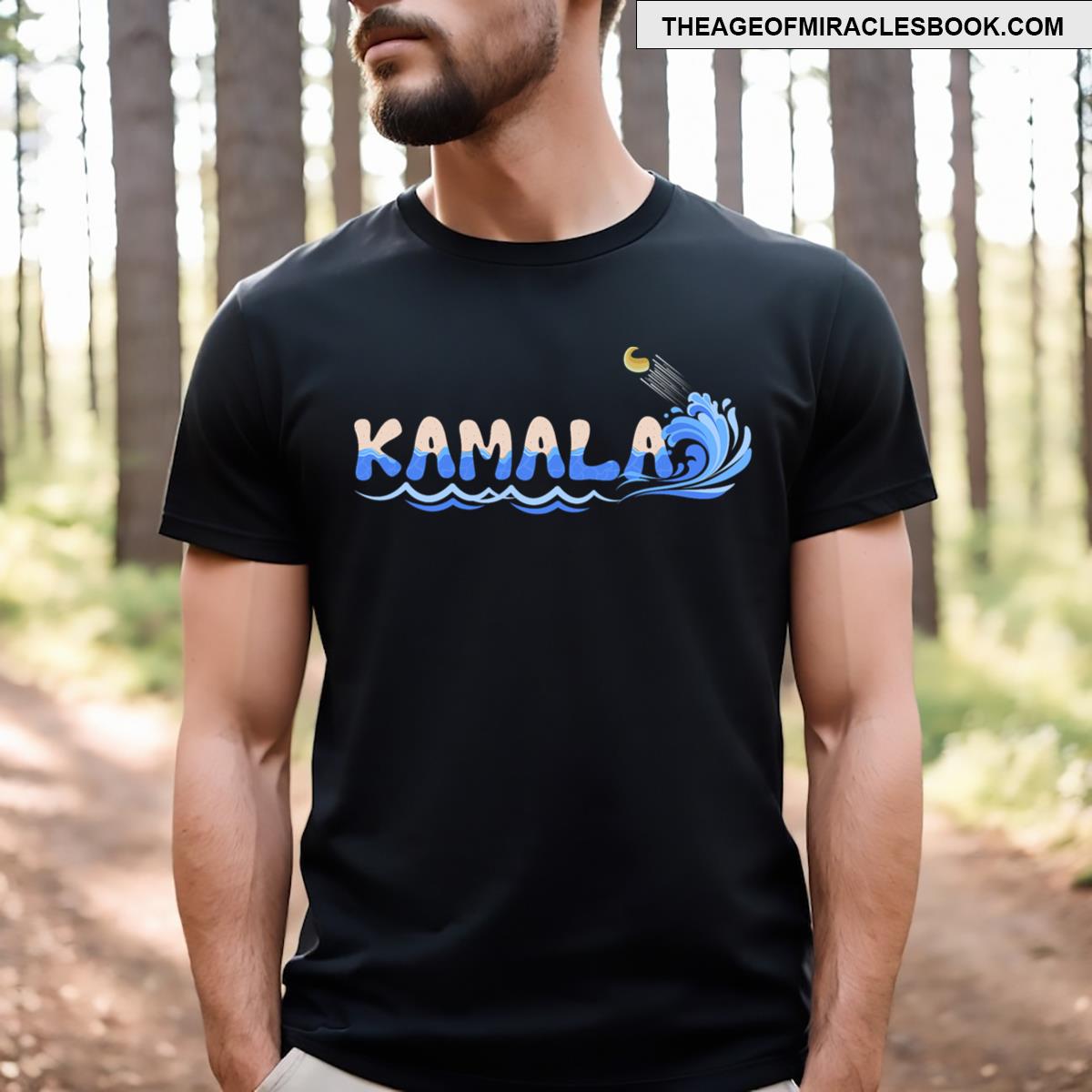 Blue Kamala Wave T-shirt