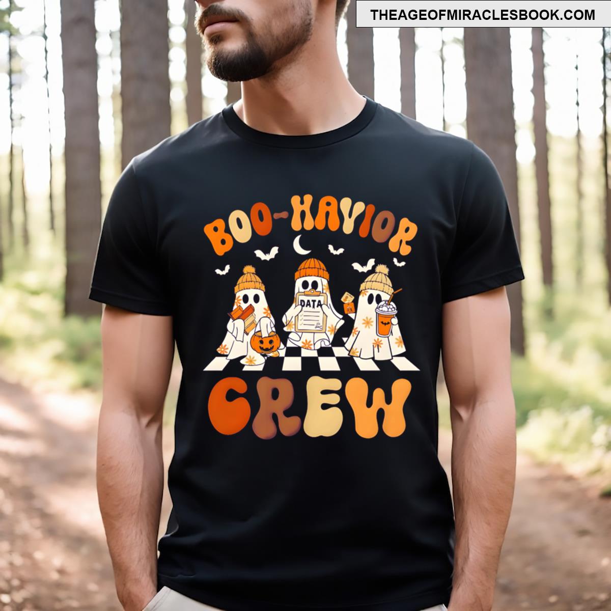 Boo Havior Crew Ghosts Data Analysts Cute Halloween T-shirt