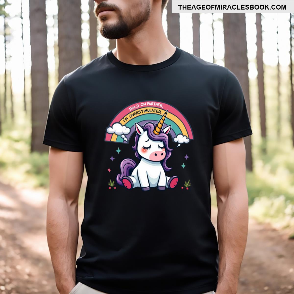 Hold On Partner Im Overstimulated Essential T-shirt
