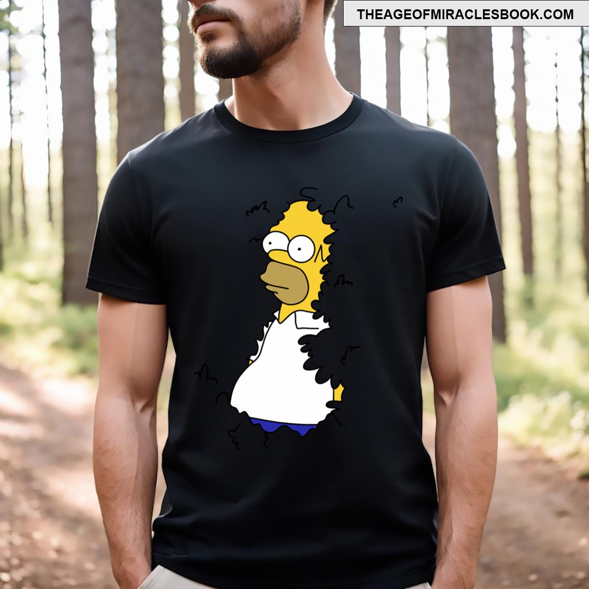 Homer In Hedge Meme T-shirt