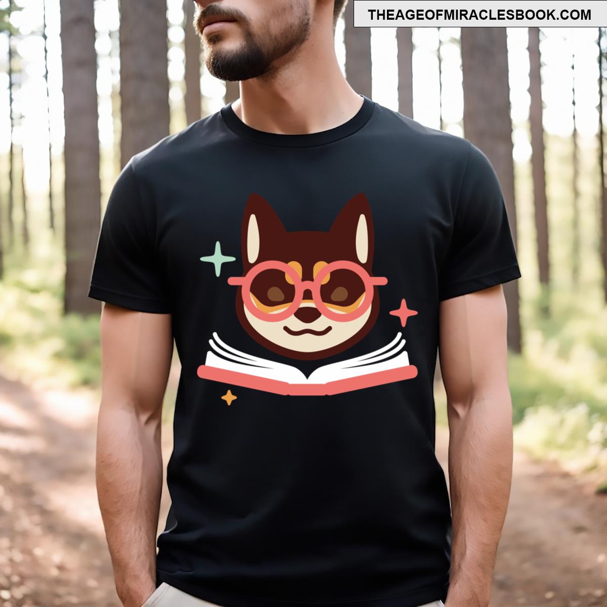 Reading Shiba Inu T-shirt