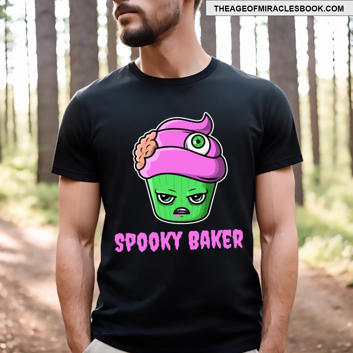 Spooky Baker Halloween Cupcake T-shirt