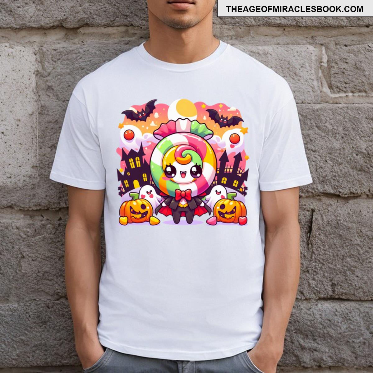 Spooky Halloween Candy Ghost Cute Ghosts Spooky Candy Lover T-shirt