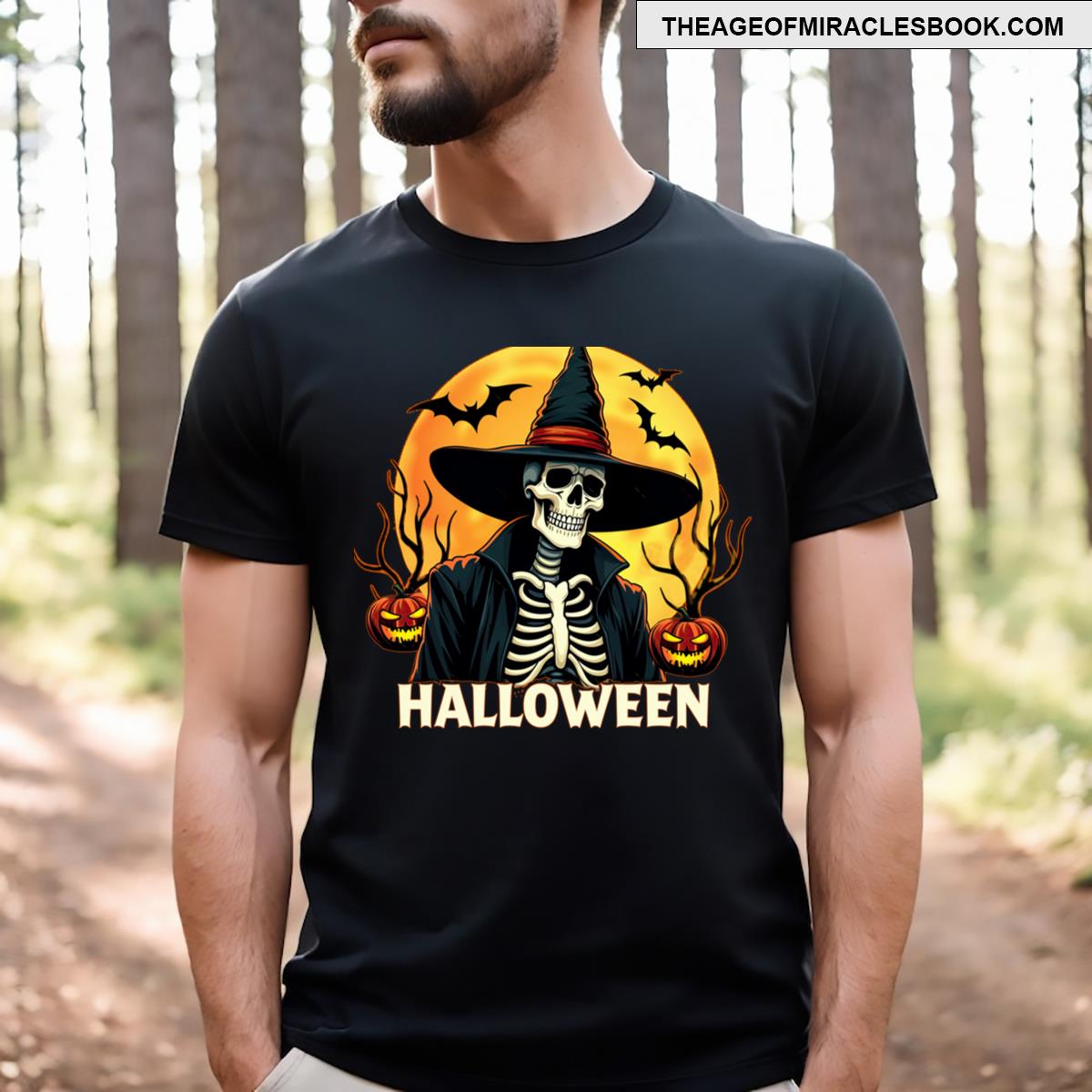 Spooky Halloween Vintage Skeleton T-shirt