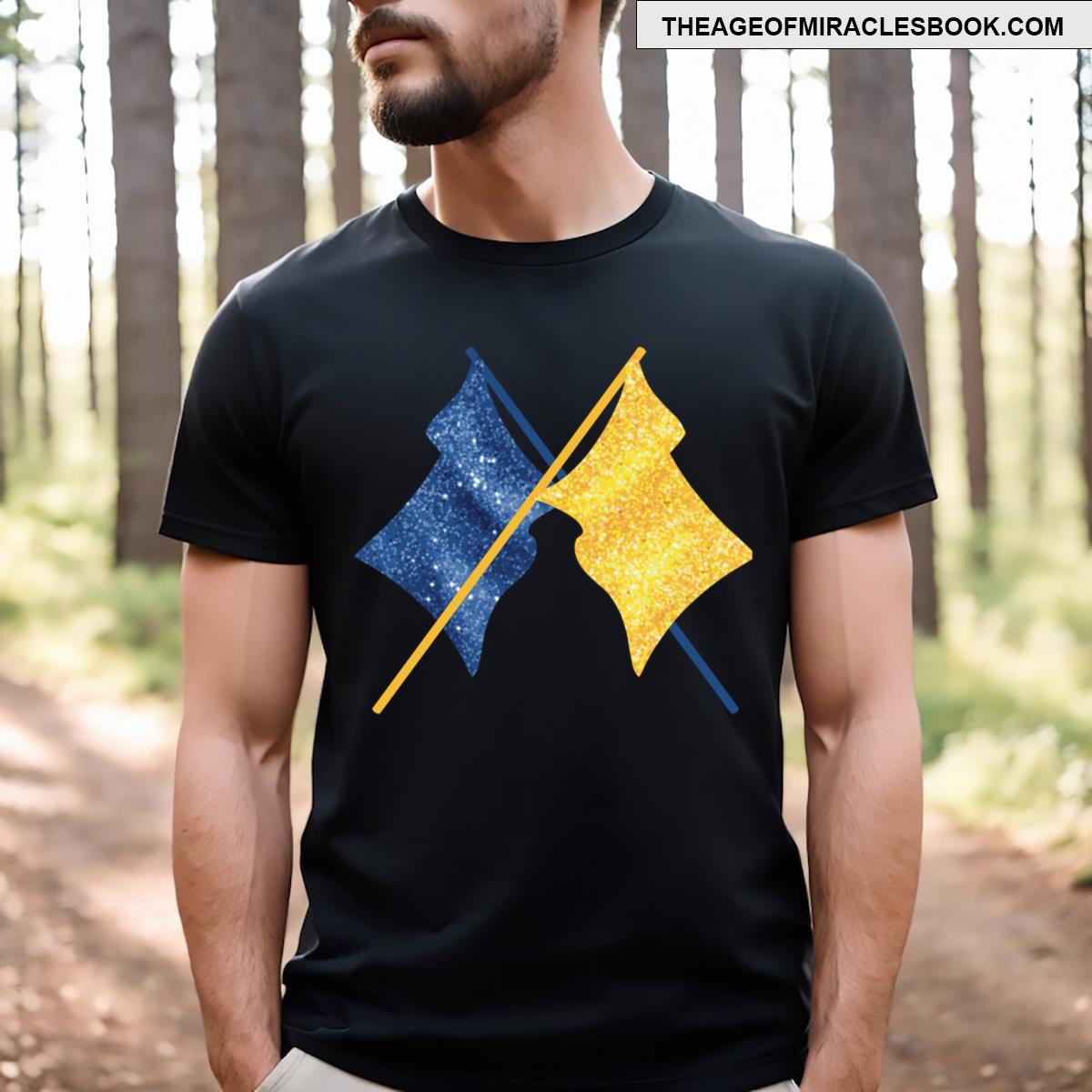 Blue And Gold Flags T-shirt