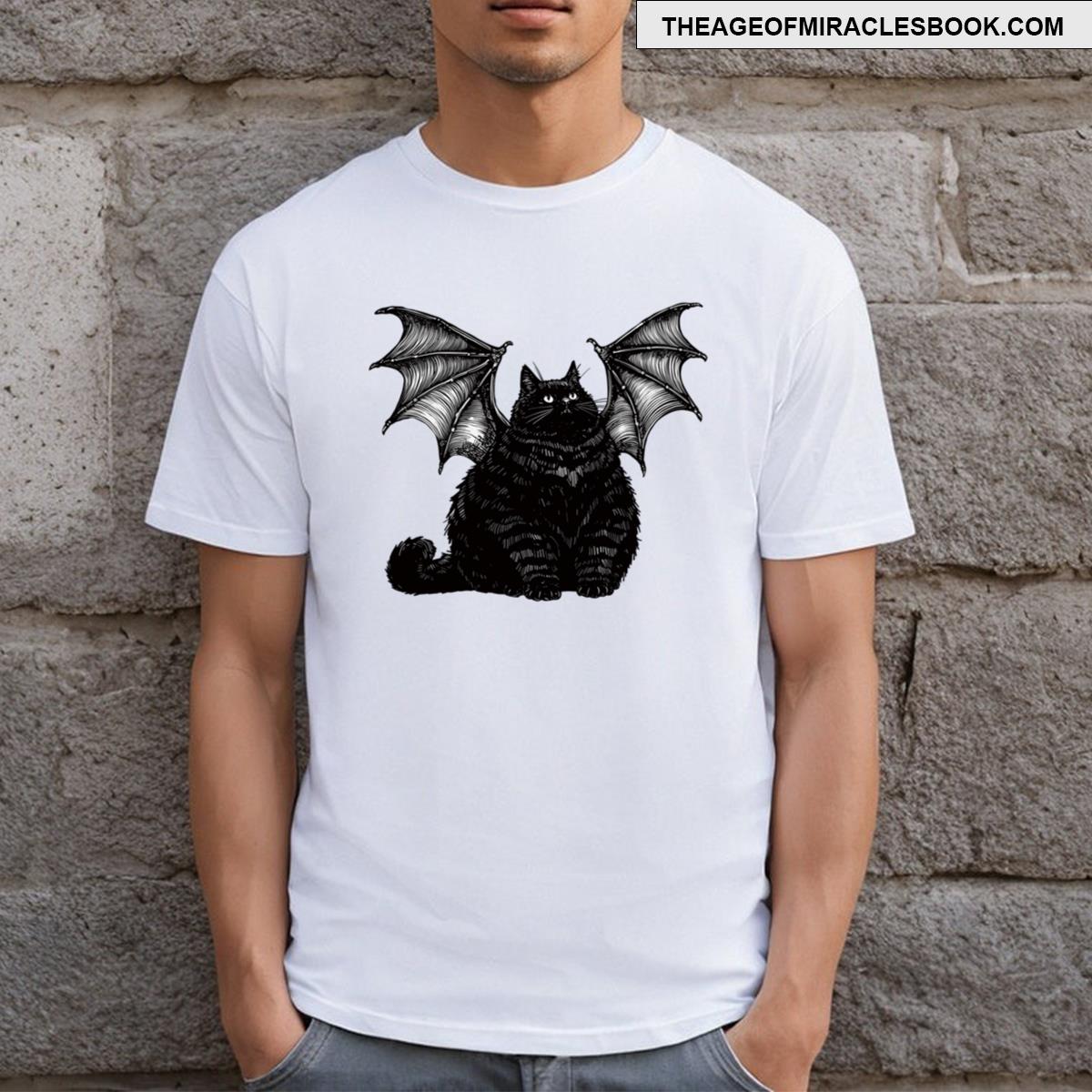 Halloween Bat Cat T-shirt