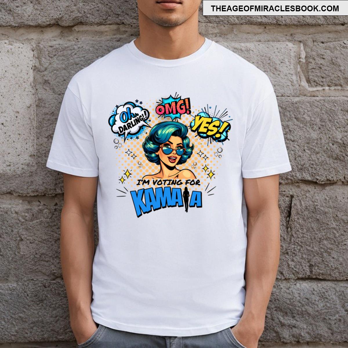 Im Voting For Kamala Comic Pop Art Design T-shirt