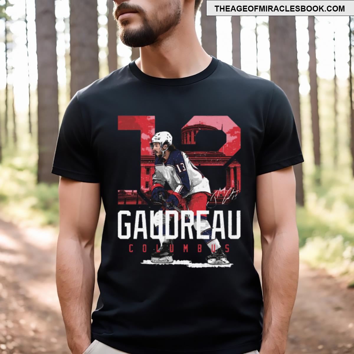 Johnny Gaudreau Columbus Landmark T-shirt