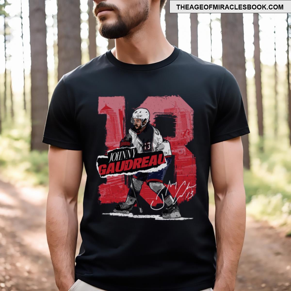 Johnny Gaudreau Columbus Rough T-shirt