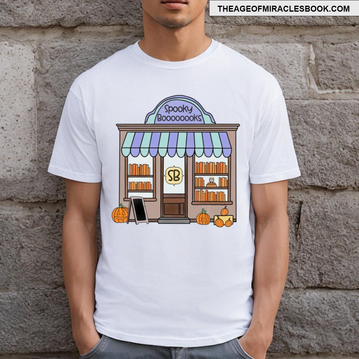 Spooky Halloween Bookstore T-shirt