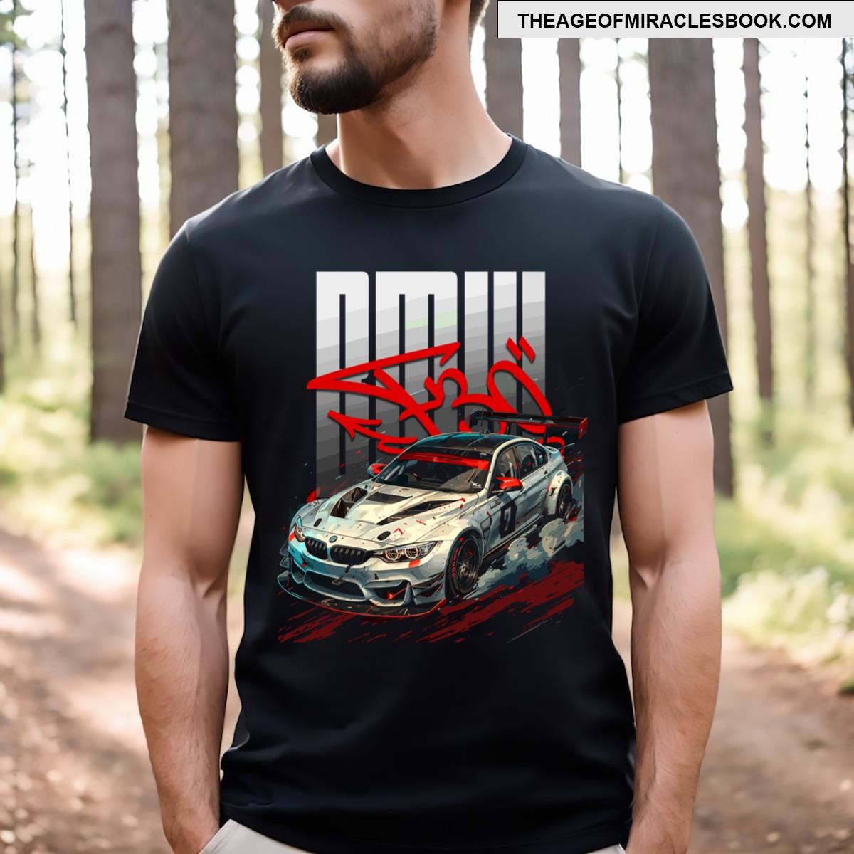 F30 Drifting Car Vector Art T-shirt