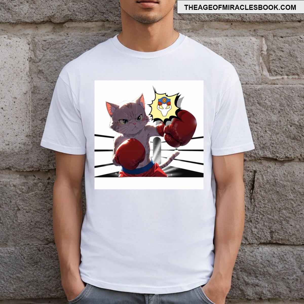 Fierce Boxing Cat Champion T-shirt