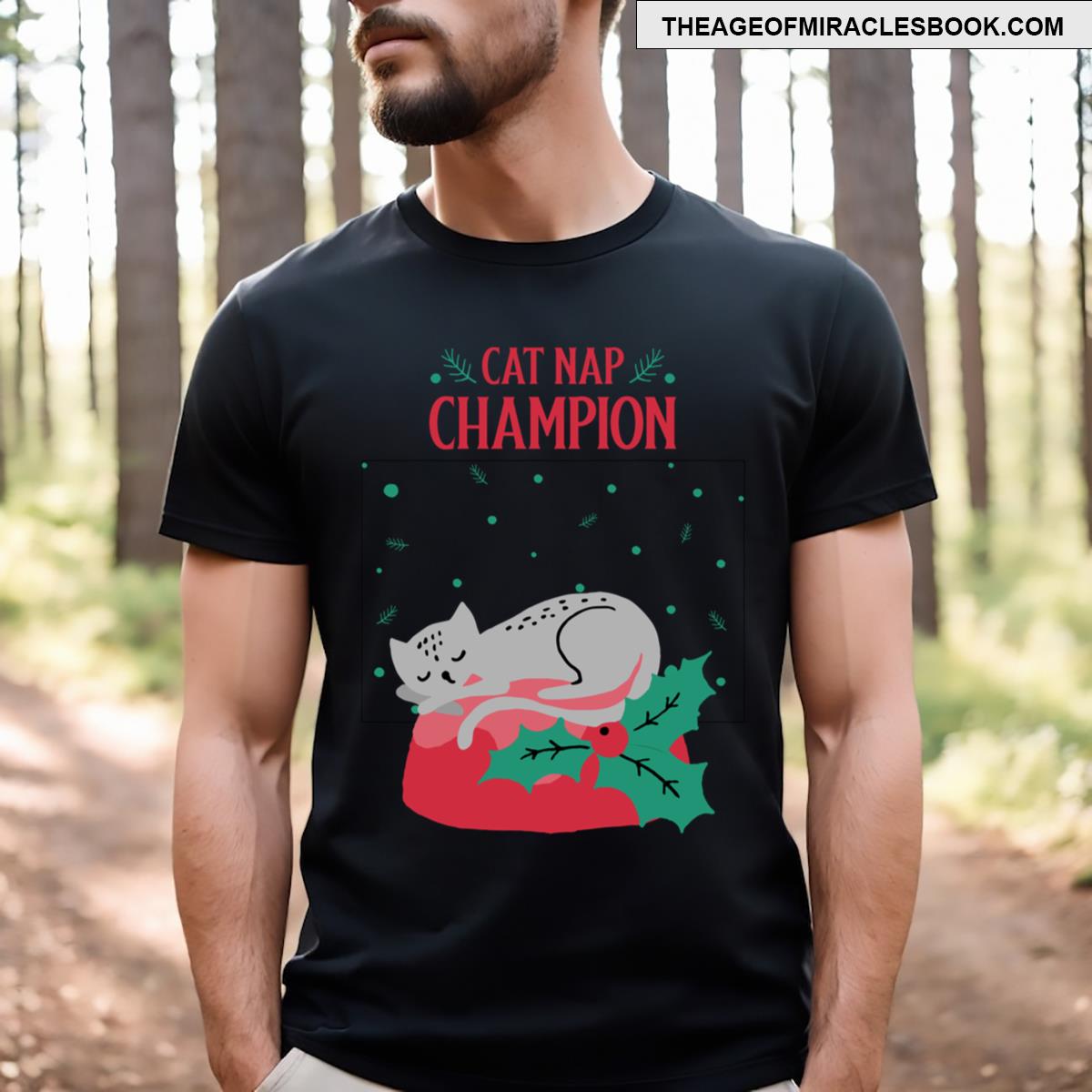 Cat Nap Champion Cat T-shirt