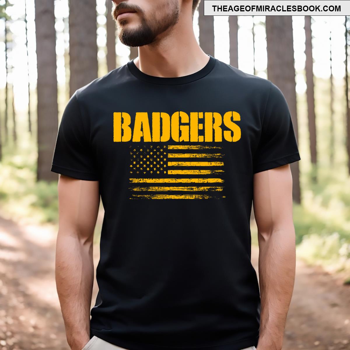 Prescott Badgers Usa Flag Pride T-shirt