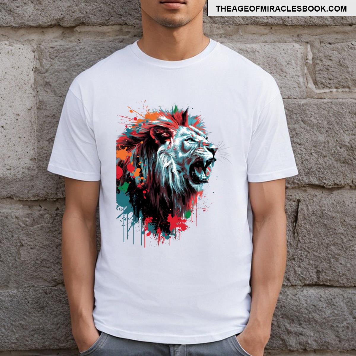 Color Splash Lion T-shirt