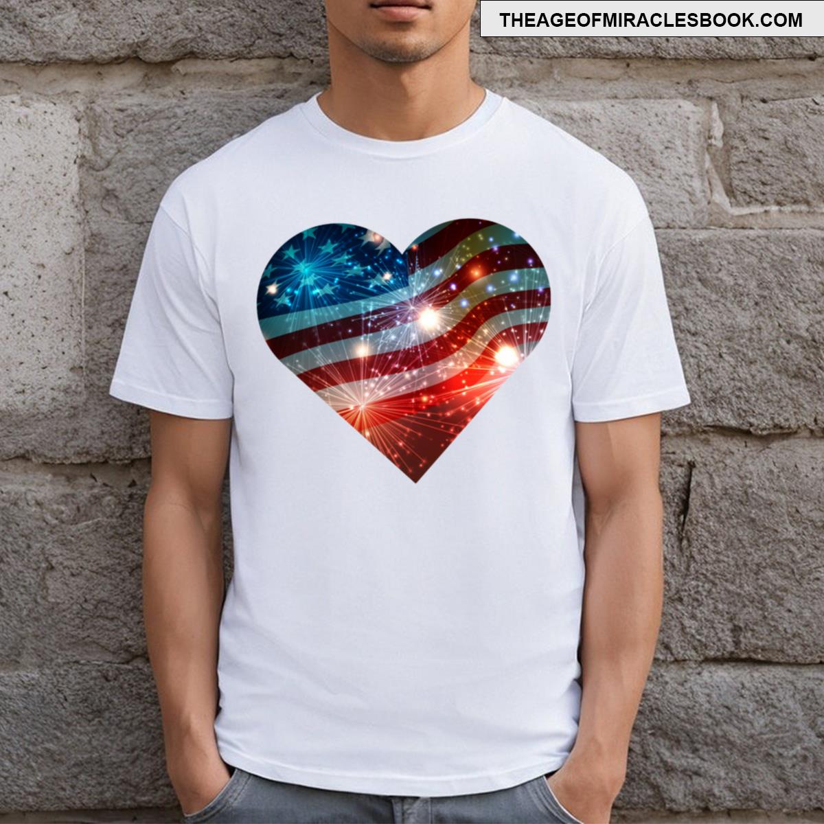 Heart Shaped Flag T-shirt