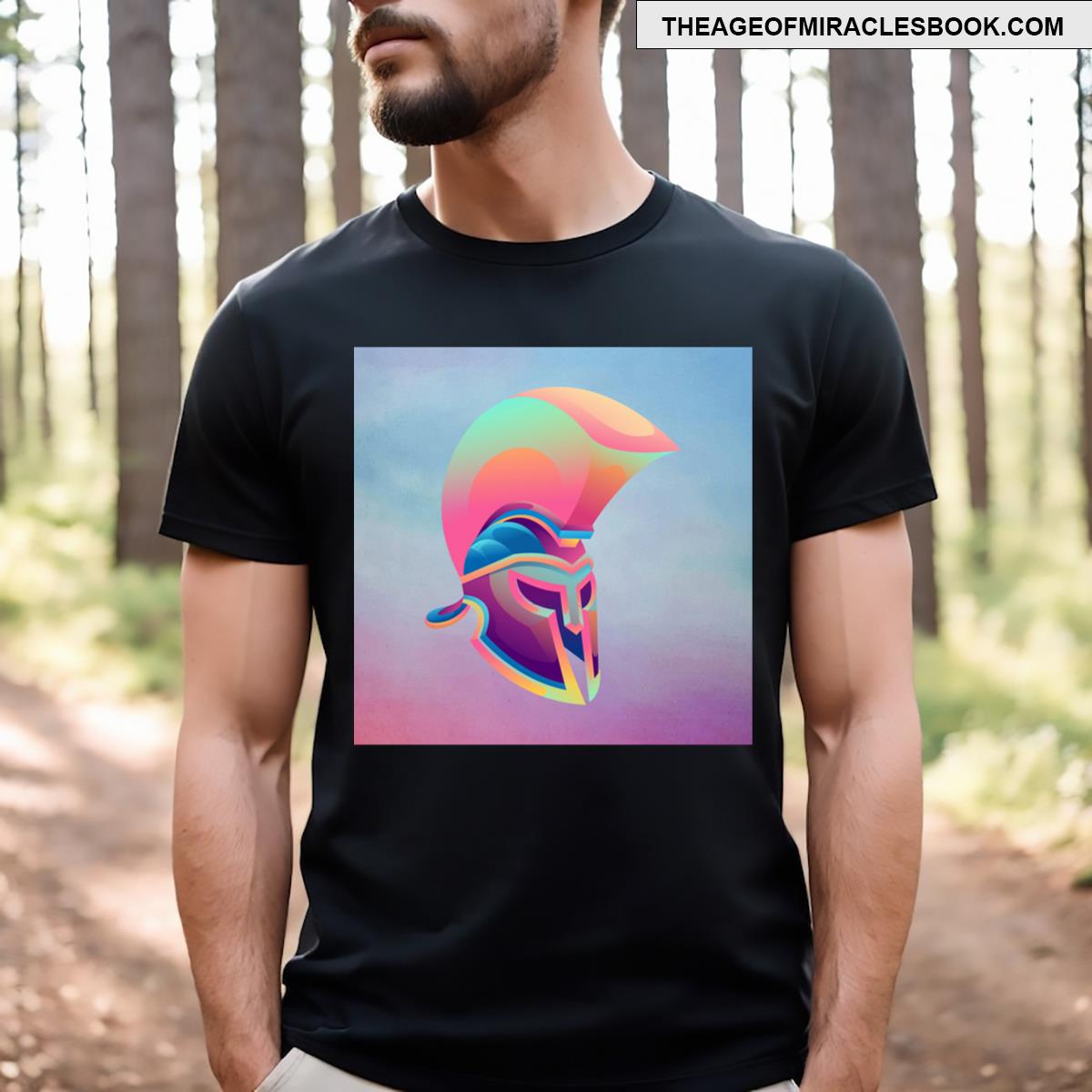 Warrior Graphic Pastel Warrior Design T-shirt