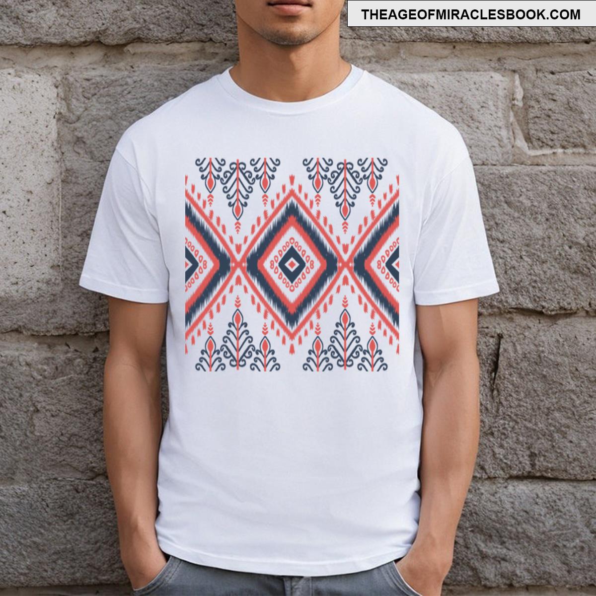 Ikat Pattern Design Classic T Shirt T-shirt