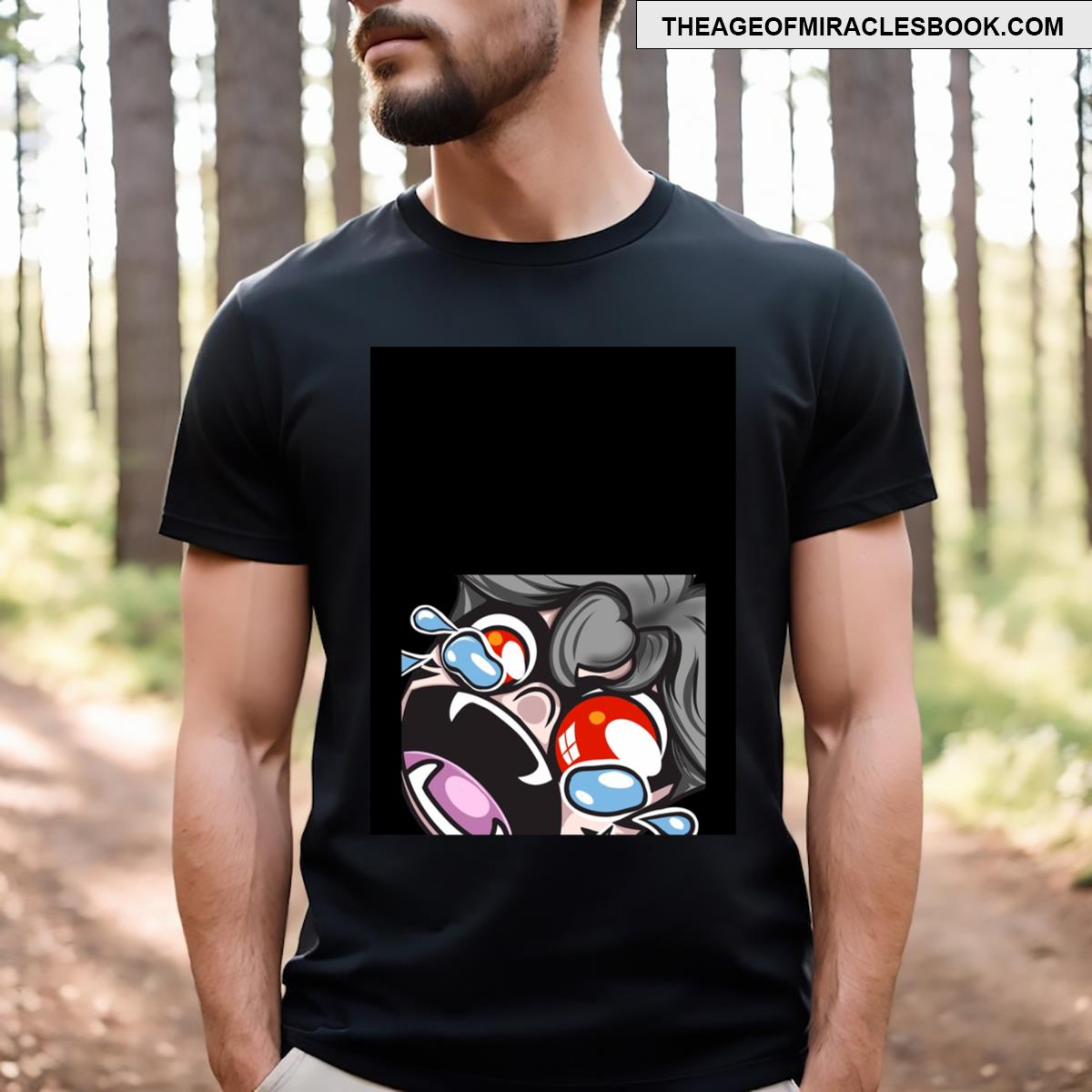 Crying Britishtrashpanda Vtuber Graphic T-shirt
