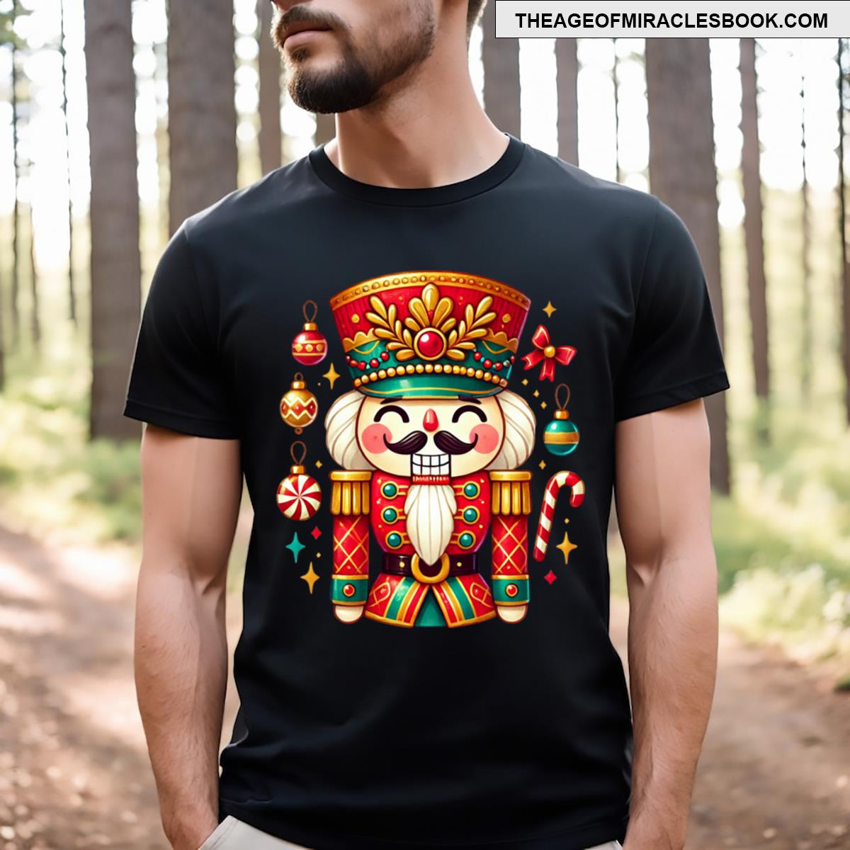 Festive Sweet Nutcracker Christmas Design T-shirt