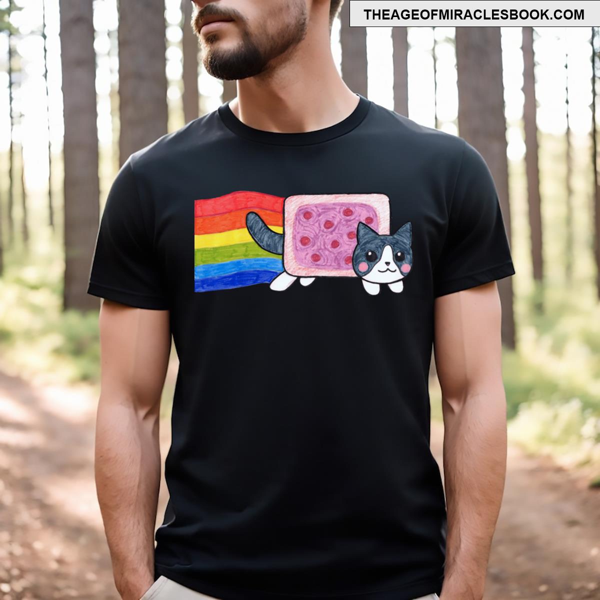 Gray Tabby Nyan Cat T-shirt