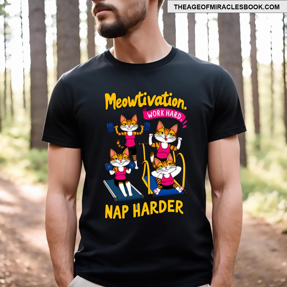 Meowtivation Work Hard Nap Harder T-shirt