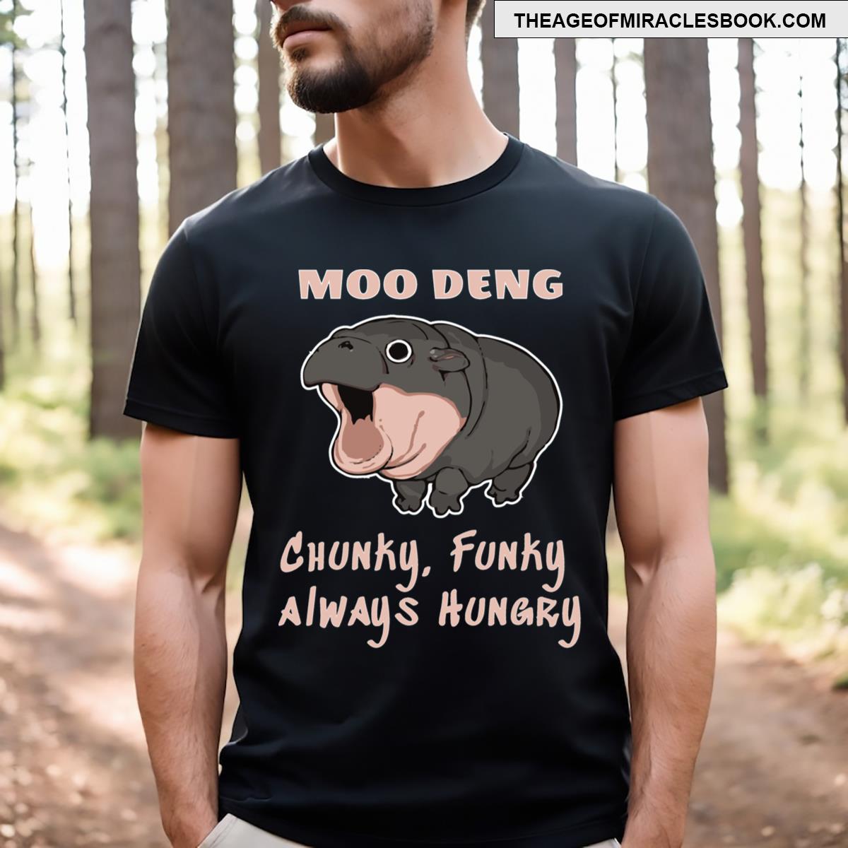 Moo Deng Funny Active T-shirt