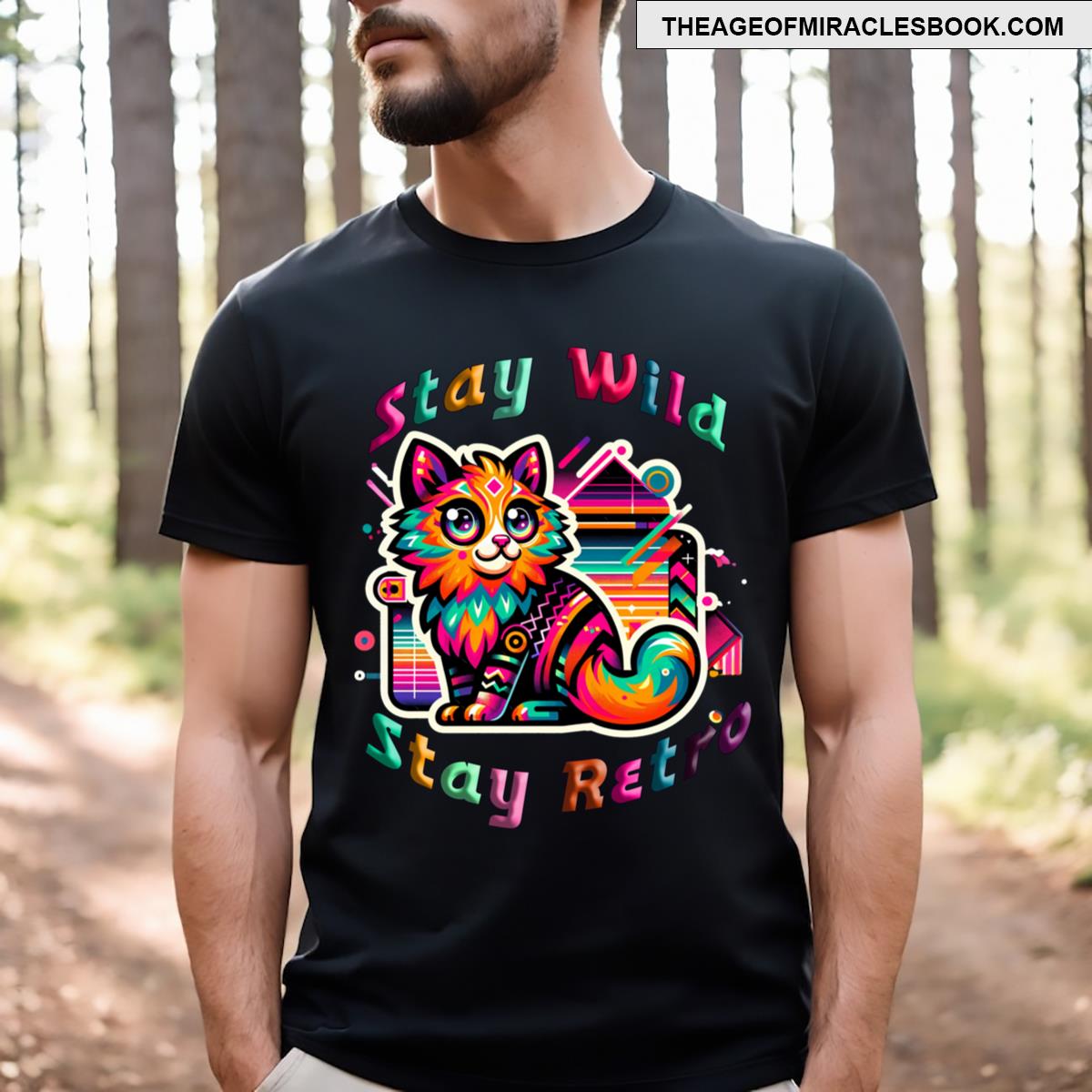 Neon Vibes Cat Active T-shirt