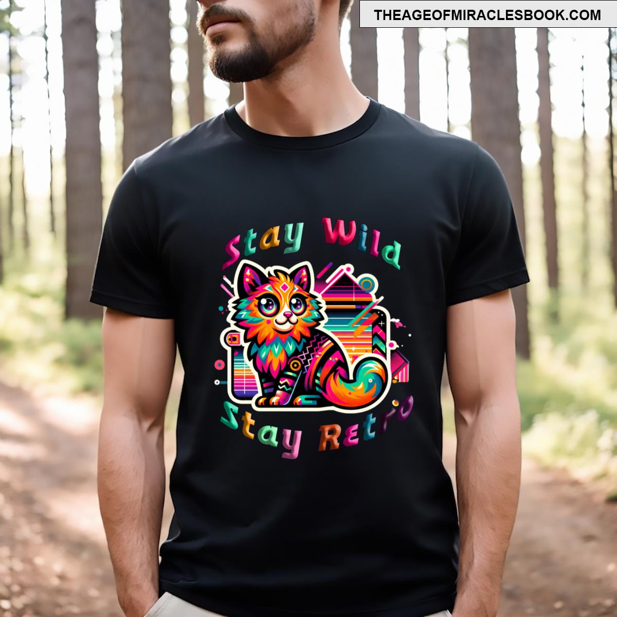 Neon Vibes Cat T-shirt