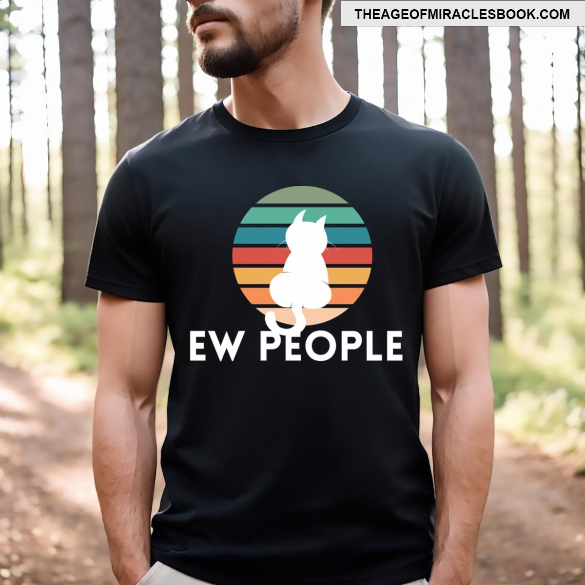 Eww People Retro Cat T-shirt