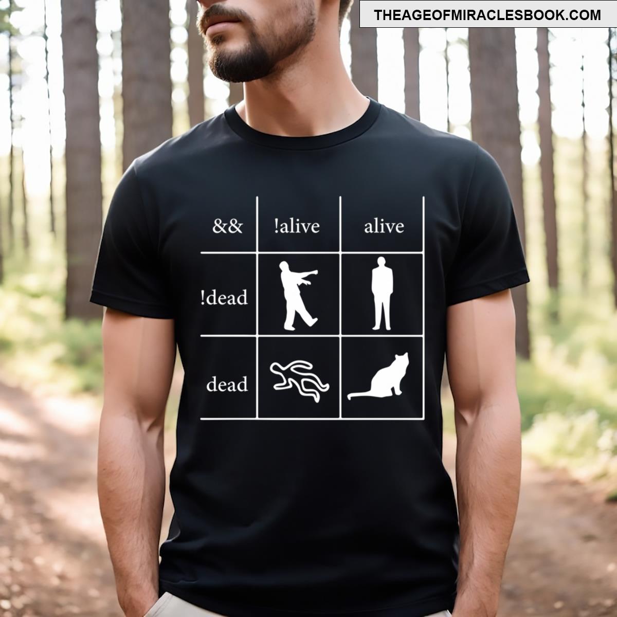 Funny Programmer Boolean Logic I’m A Programmer Alive Dead T-shirt