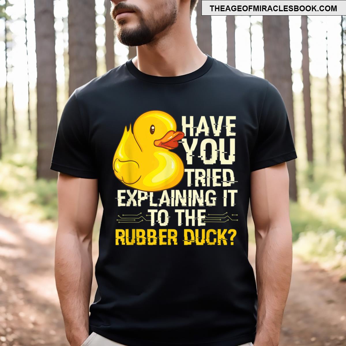Funny Programmer Rubber Duck Debugging Funny Programmer Gift Design T-shirt