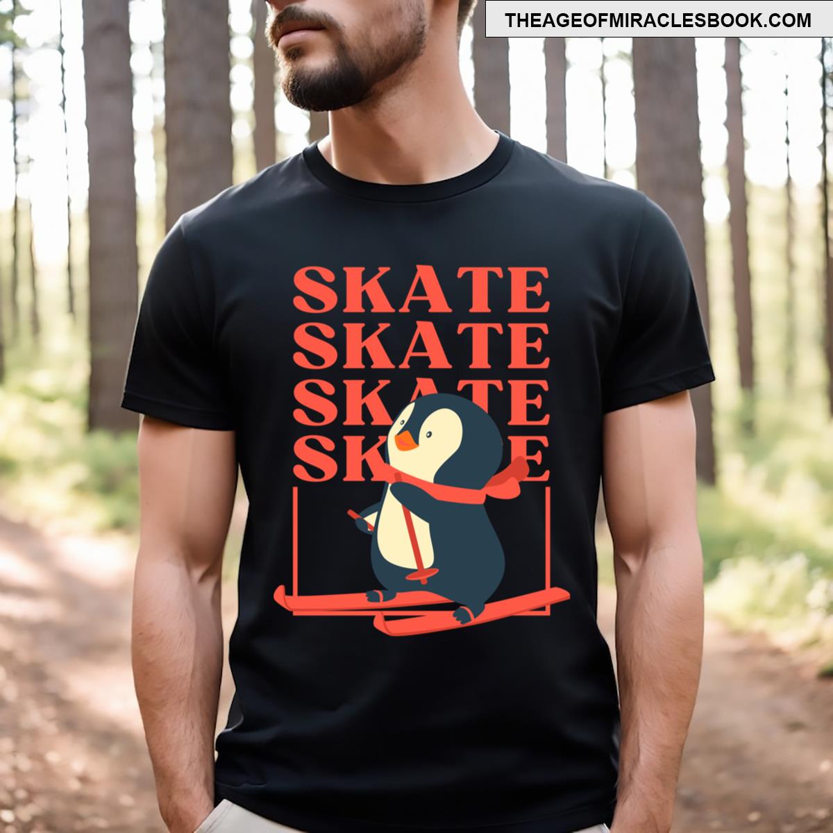 Penguin On Skis T-shirt