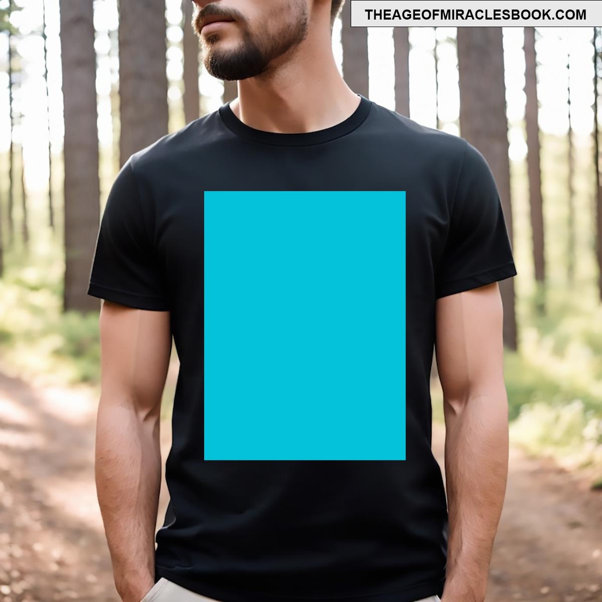 Aqua Blue Graphic T-shirt