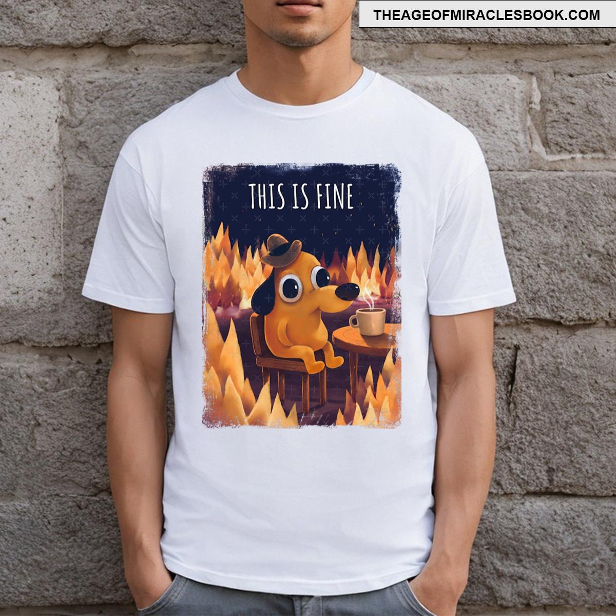 Dog This Is Fine Meme T-shirt