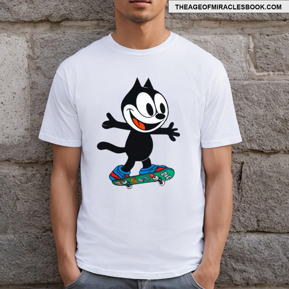 Felix The Cat Skateboarding T-shirt
