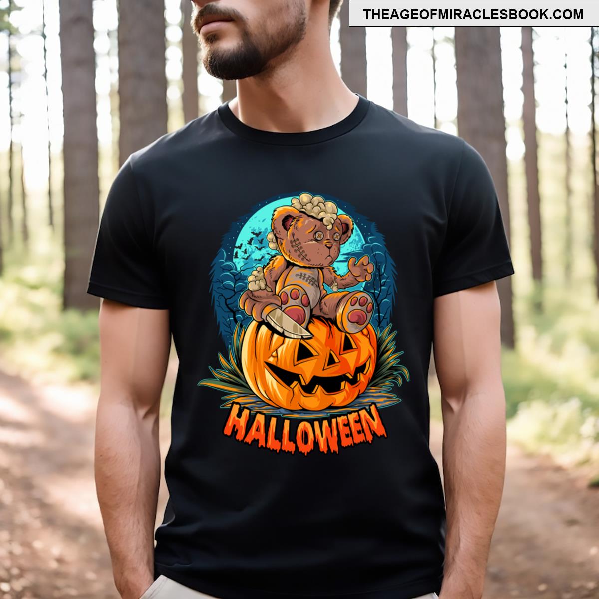 Scared Patched Bear Toy T-shirt
