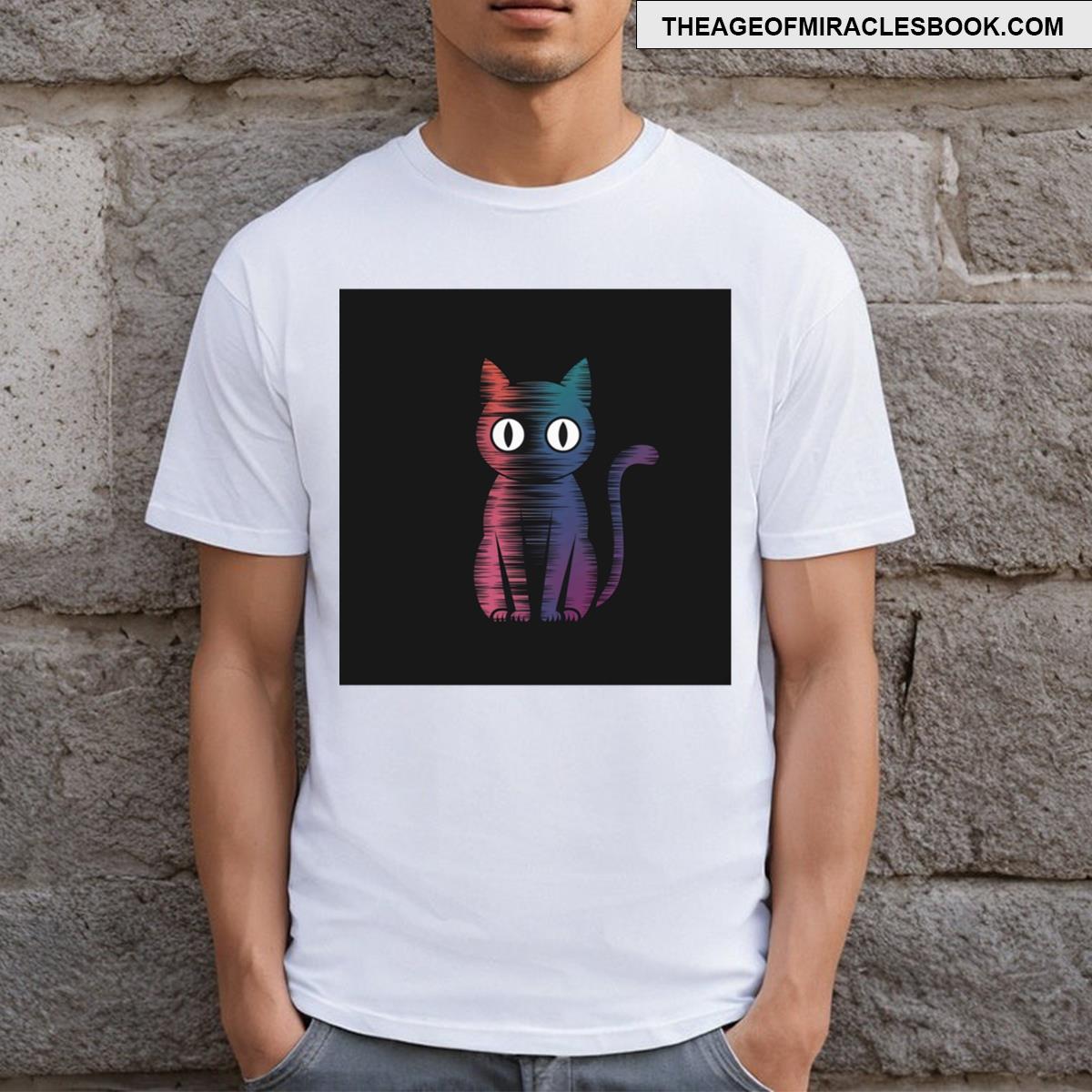Synthwave Neko Long T-shirt