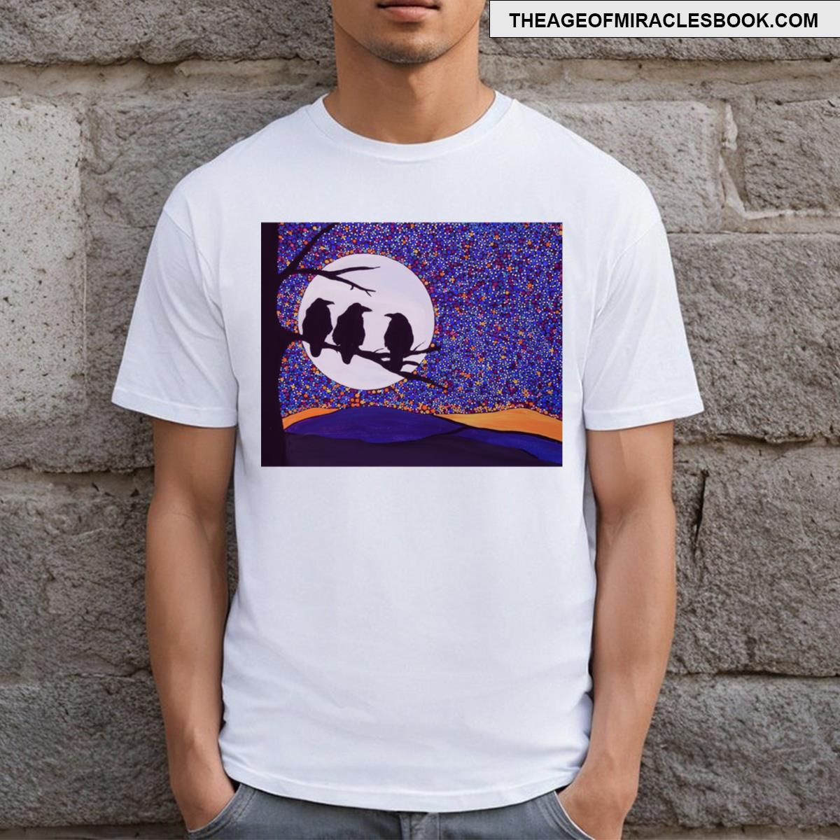 Three Ravens In A Moonlit Tree T-shirt