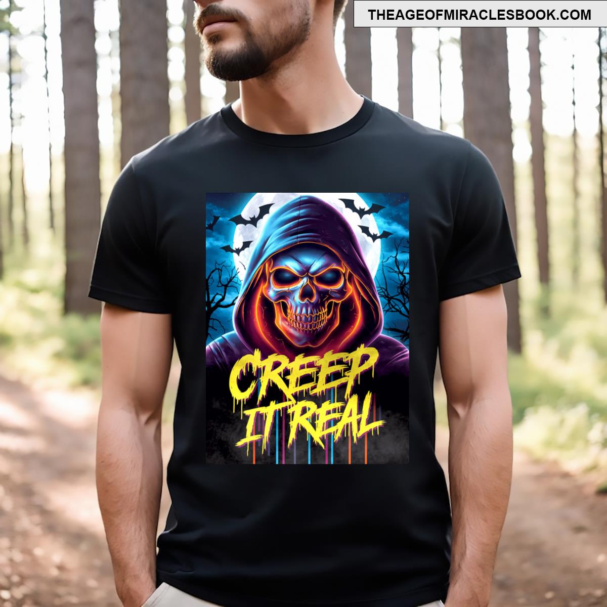 Creep It Real Neon Skull T-shirt